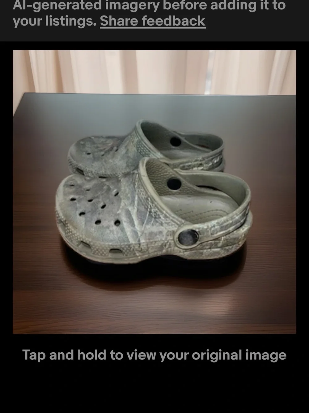 Crocs Camouflage Toddlers Classic Slip On Croc Sandals Shoes Clog in Gray